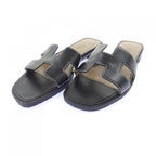 Hermes Oran Sandals Black — view 3