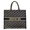 Dior Tote Book Large Beige Dark Navy