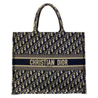 Dior Tote Book Large Beige Dark Navy