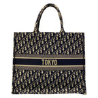 Dior Tote Book Large Beige Dark Navy — view 3
