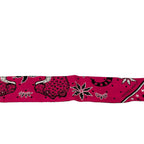Hermes Scarf Twilly Pink Black White Ribbon les Leopards — view 4