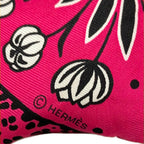 Hermes Scarf Twilly Pink Black White Ribbon les Leopards — view 2