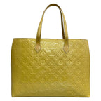 Louis Vuitton Handbag Monogram Vernis Wilshire MM Blanc Corail Leather — view 3