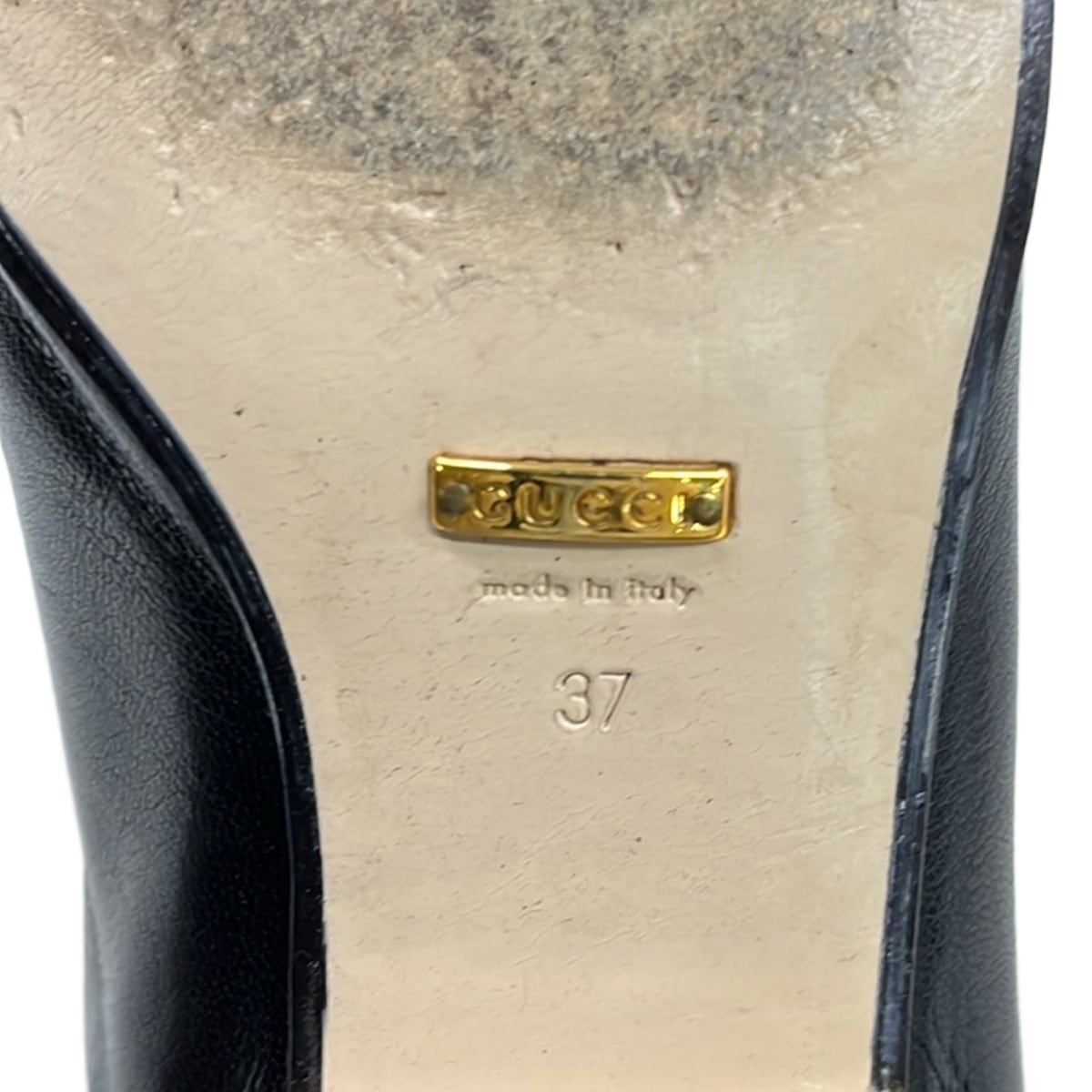 Gucci Loafers 37 Horsebit Black Bijuu Leather — view 6