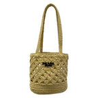 Prada Shoulder Bag Beige Basket