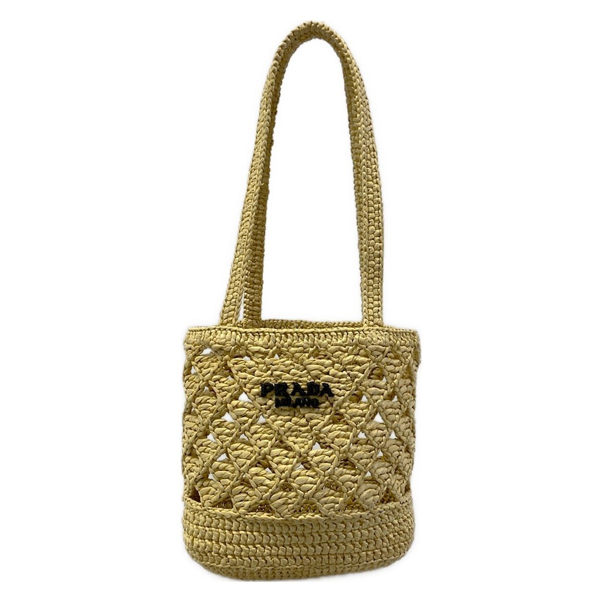 Prada Shoulder Bag Beige Basket