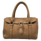 Fendi Handbag Linda Bagselleria Dark Brown Leather