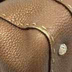 Fendi Handbag Linda Bagselleria Dark Brown Leather — view 6