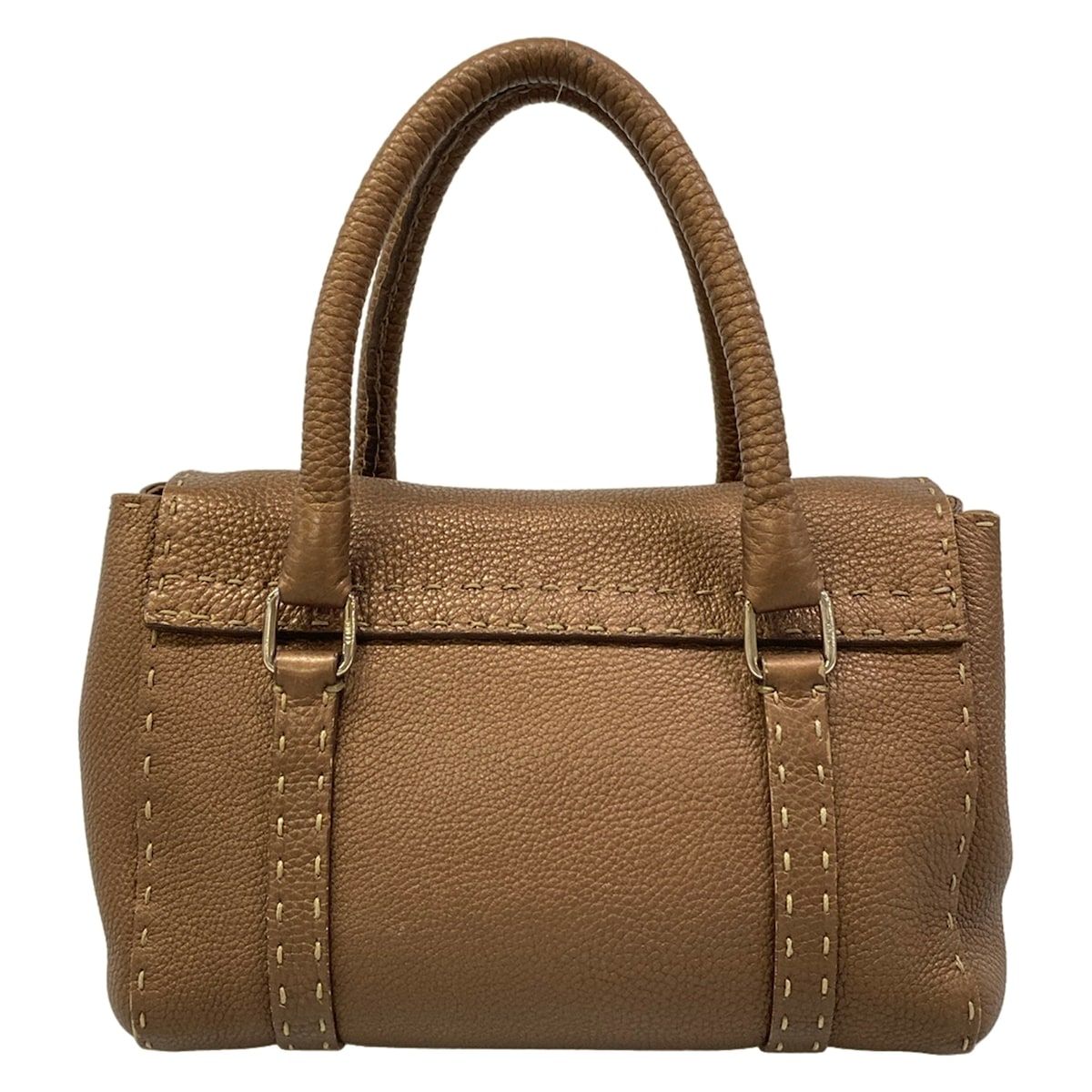 Fendi Handbag Linda Bagselleria Dark Brown Leather — view 3