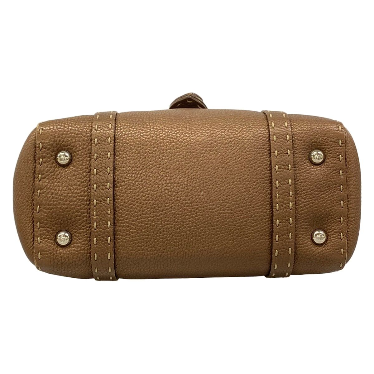 Fendi Handbag Linda Bagselleria Dark Brown Leather — view 5