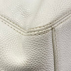 Chanel Handbag White CC Logo Wood Handle — view 6
