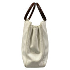 Chanel Handbag White CC Logo Wood Handle — view 2