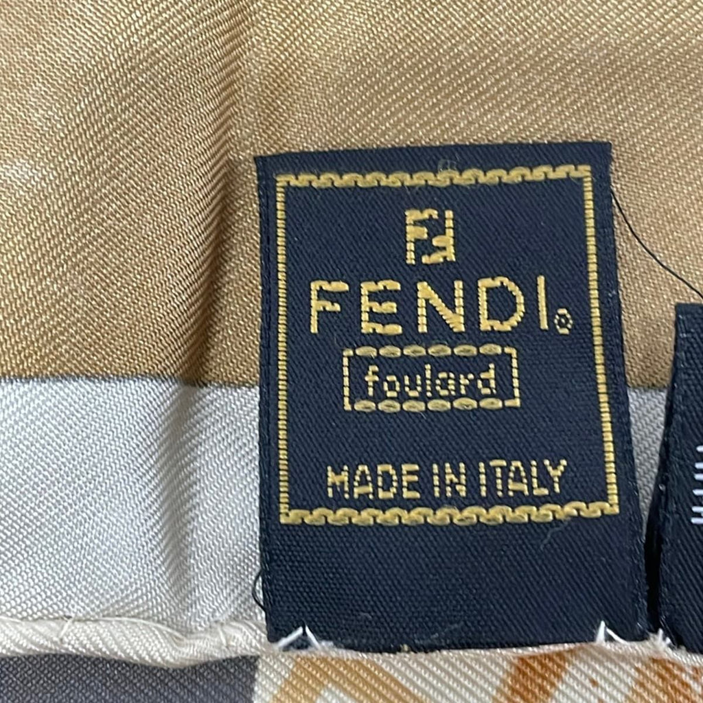 Fendi Scarf Brown Beige Multi — view 2