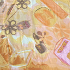 Fendi Scarf Orange Yellow Multi Flower Sheath Silk — view 4