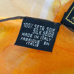 Fendi Scarf Orange Yellow Multi Flower Sheath Silk — view 3