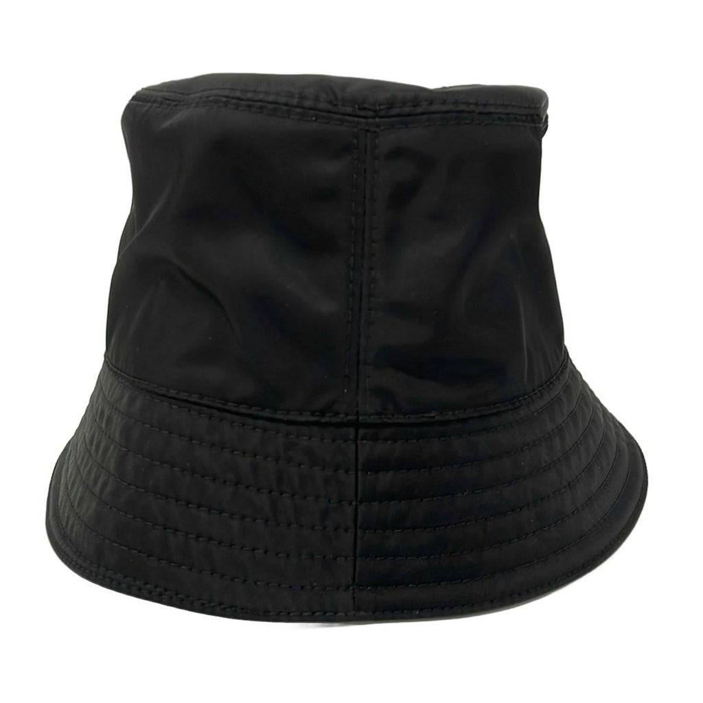 Prada Hat L Re-Nylon Bucket Hat Black Triangle Logo — view 3