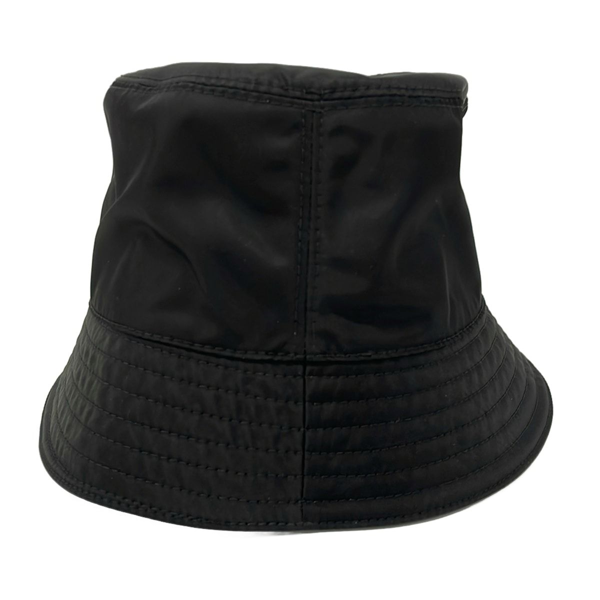Prada Hat L Re-Nylon Bucket Hat Black Triangle Logo — view 3