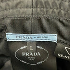 Prada Hat L Re-Nylon Bucket Hat Black Triangle Logo — view 5