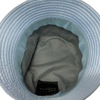 Prada Hat L Re-Nylon Bucket Hat Light Blue Triangle Logo — view 4