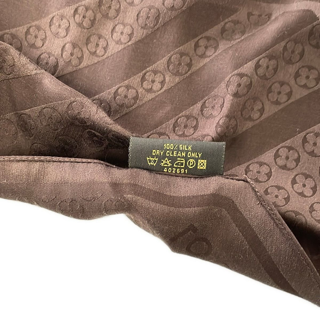 Louis Vuitton Scarf Dark Brown Ribbon — view 3