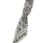 Dior Scarf Mitzah Light Gray Light Pink Multi Floral Pattern Butterfly Silk — view 4