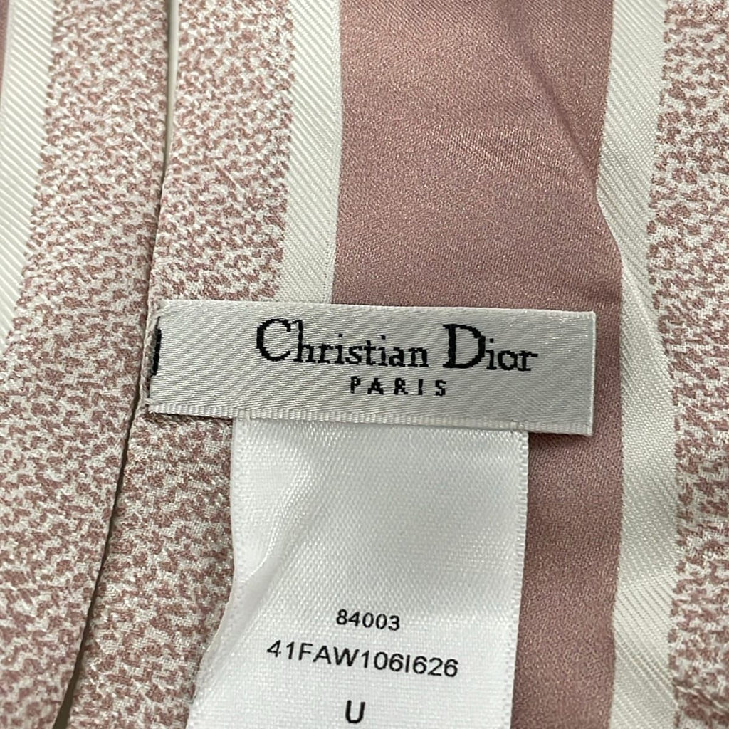 Dior Scarf Mitzah Light Gray Light Pink Multi Floral Pattern Butterfly Silk — view 2