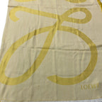 Loewe Shawl Light Yellow Wool Silk Scarf — view 4