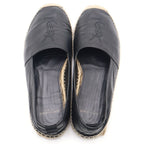 Saint Laurent Paris Front Logo Embroidery Low Cut Sneakers Leather Shoes Black — view 4