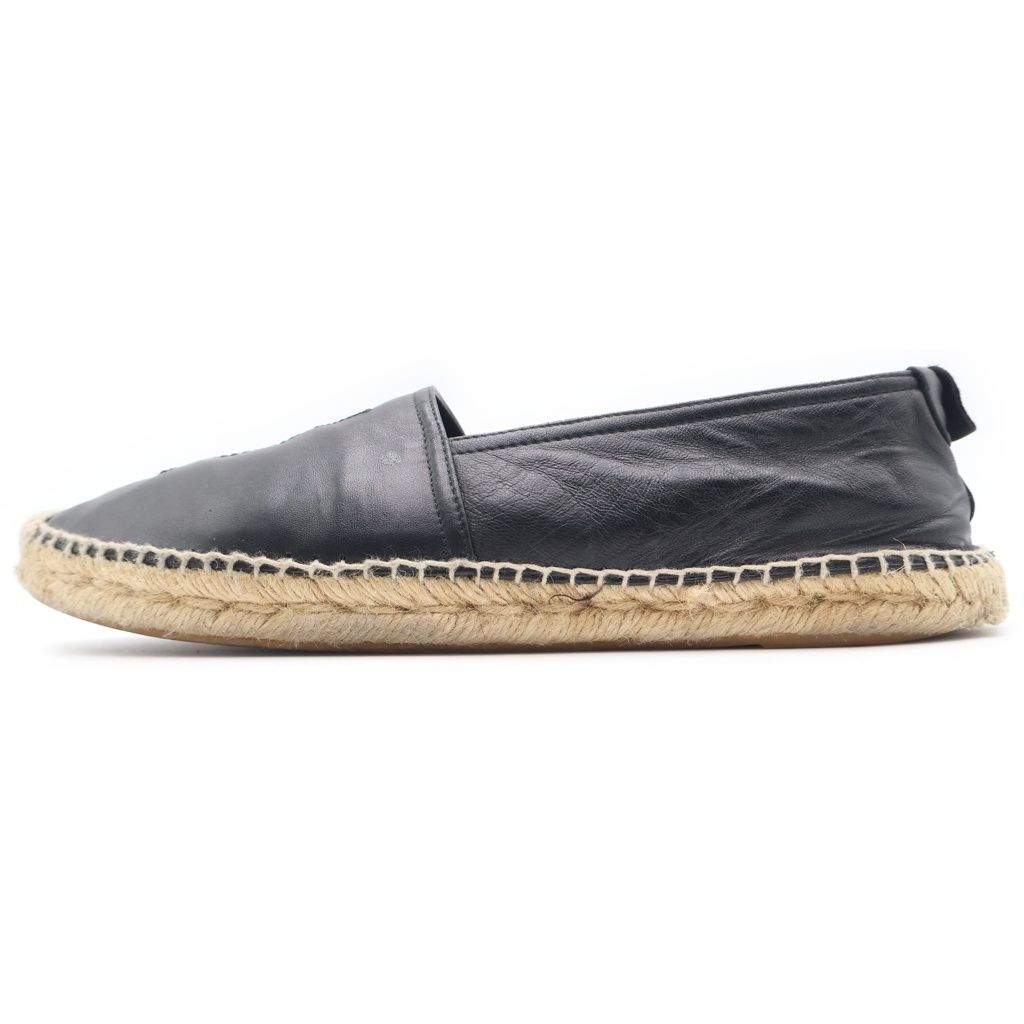 Saint Laurent Paris Front Logo Embroidery Low Cut Sneakers Leather Shoes Black