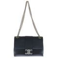 Celine Victoire Medium 2-Way Chain Shoulder Handbag Silver Black
