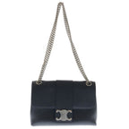 Celine Victoire Medium 2-Way Chain Shoulder Handbag Silver Black