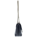 Celine Victoire Medium 2-Way Chain Shoulder Handbag Silver Black — view 3