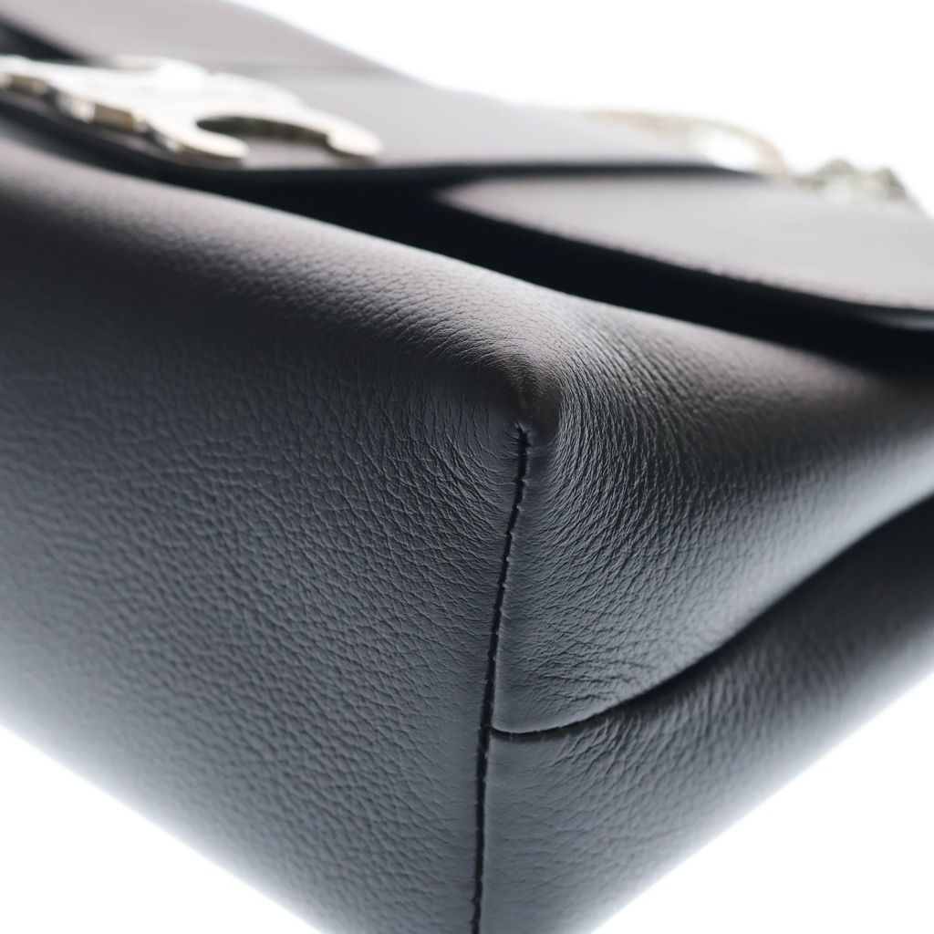 Celine Victoire Medium 2-Way Chain Shoulder Handbag Silver Black — view 5