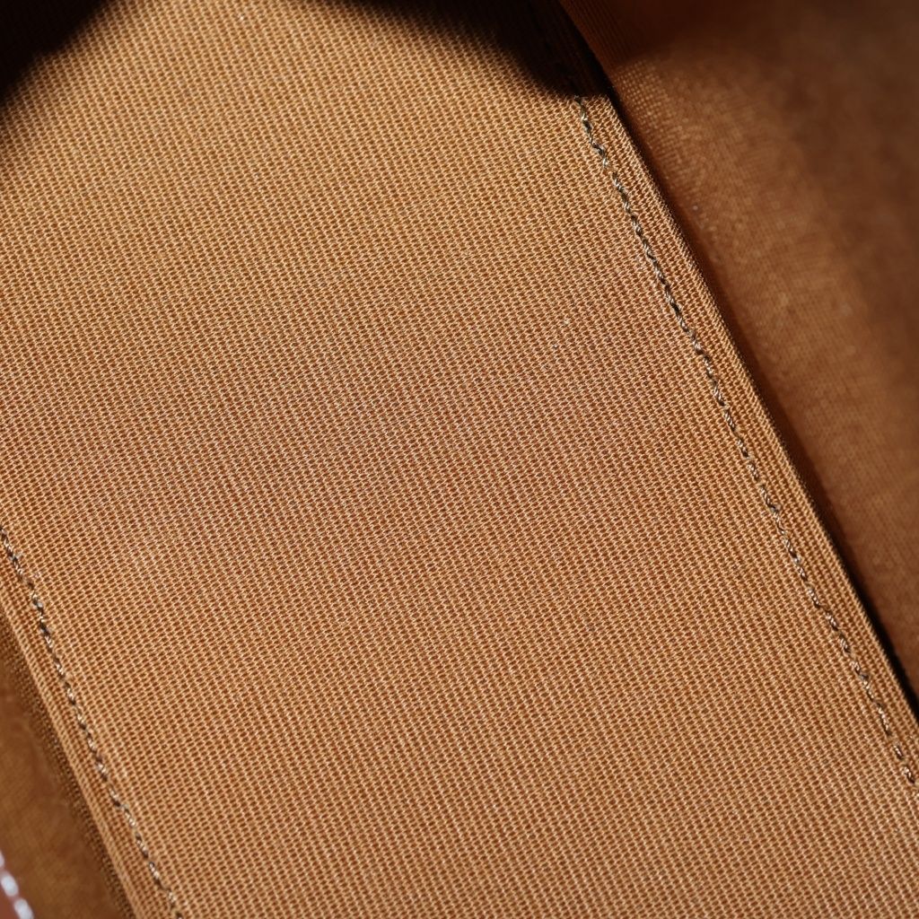Celine Mini Honorine Triomphe Canvas Leather Crossbody Handbag Gold Brown — view 7