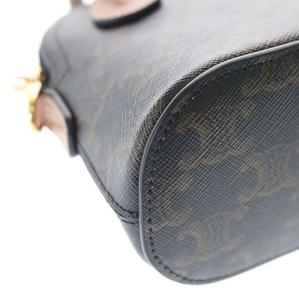 Celine Mini Honorine Triomphe Canvas Leather Crossbody Handbag Gold Brown — view 5