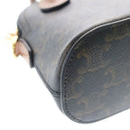 Celine Mini Honorine Triomphe Canvas Leather Crossbody Handbag Gold Brown — view 5