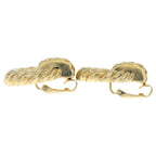Dior Twist Hoop Earrings Gold — view 3