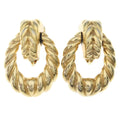 Dior Twist Hoop Earrings Gold