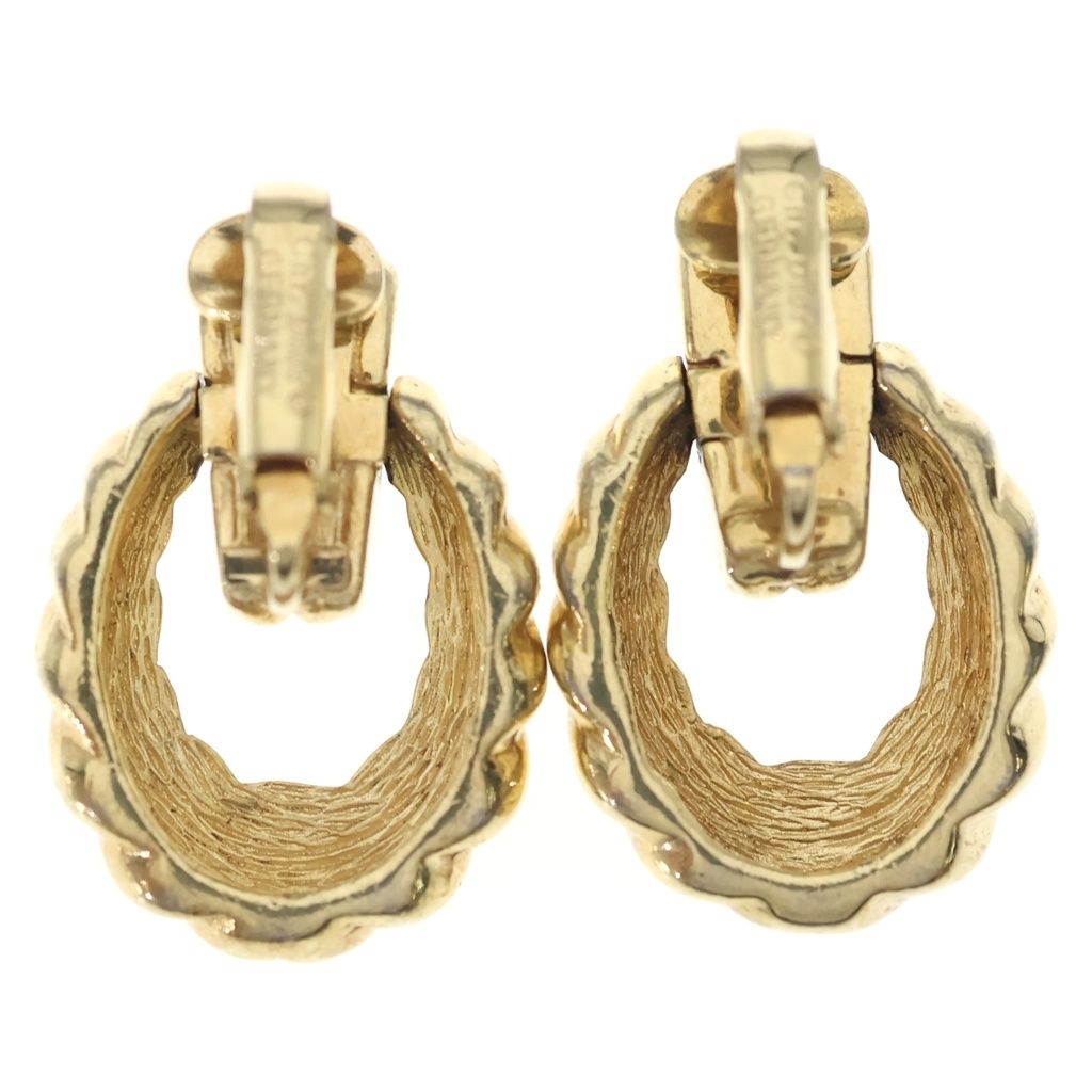 Dior Twist Hoop Earrings Gold — view 2