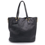 Prada Logo Leather Handbag Black — view 2