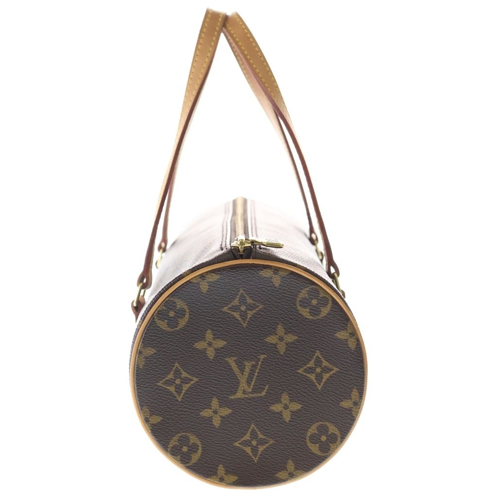 Louis Vuitton Monogram Papillon 26 Handbag Brown Leather Gold — view 3