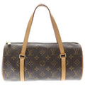 Louis Vuitton Monogram Papillon 26 Handbag Brown Leather Gold