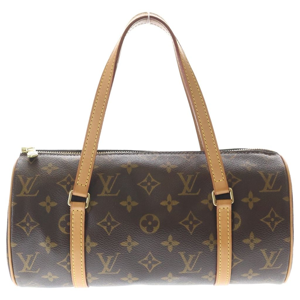 Louis Vuitton Monogram Papillon 26 Handbag Brown Leather Gold