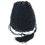 Chanel CC Logo Beads Drawstring Pouch Mini Bag Black