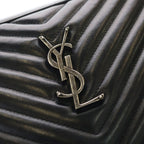 Saint Laurent Paris Shoulder Bag Black Leather Silver — view 6