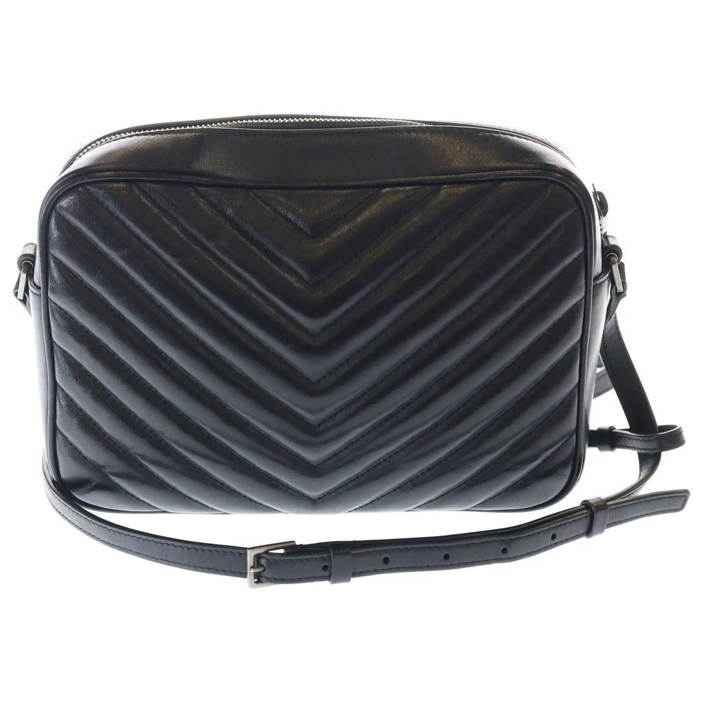 Saint Laurent Paris Shoulder Bag Black Leather Silver — view 2