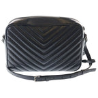 Saint Laurent Paris Shoulder Bag Black Leather Silver — view 2