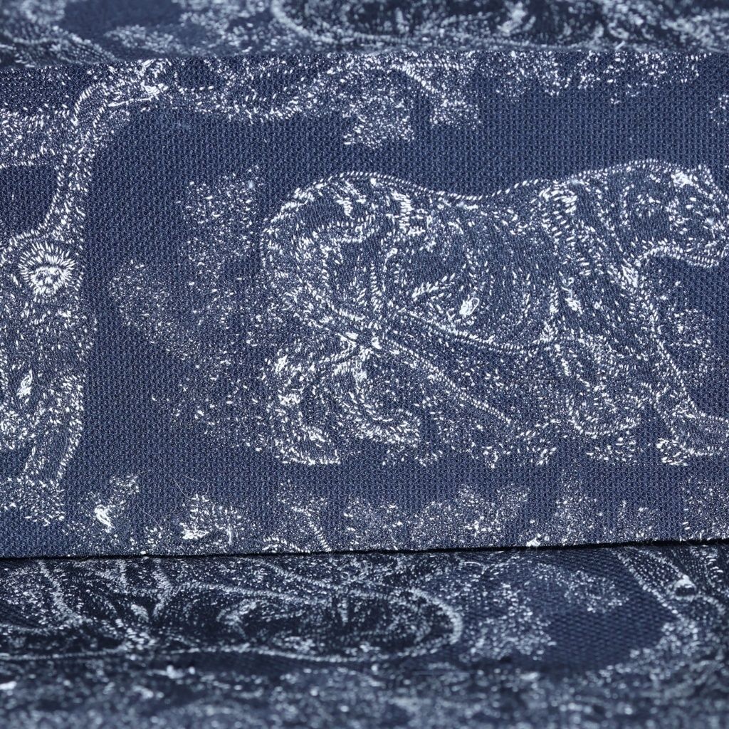Dior Book Tote Large Toile de Jouy Reverse Embroidery Navy Jacquard — view 8