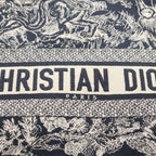 Dior Book Tote Large Toile de Jouy Reverse Embroidery Navy Jacquard — view 6
