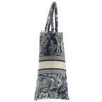 Dior Book Tote Large Toile de Jouy Reverse Embroidery Navy Jacquard — view 3